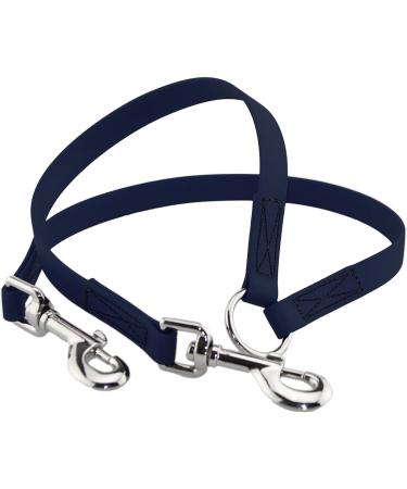 Buy BioThane Dog Coupling Leash 0.3m - Durable Navy Blue Width Selectable for Two Dogs | International Shipping - Buy Online on GoSupps.com