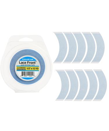 Walker Tape Lace Front Wig Blue Support Tape 1/2" x 12yd Double Sided Tape Roll for Toupee Wigs Hair Extensions Made in The U.S.A. (Tape Strips 1/2" X 12yd) 1/2" X 12yd Tape Strips