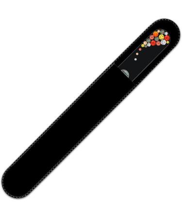 Large Crystal Nail File with Swarovski Elements Hand Made Czech Tempered Glass Lifetime Guaranty in Suede Sleeve (Fireopal) - Buy Online on GoSupps.com