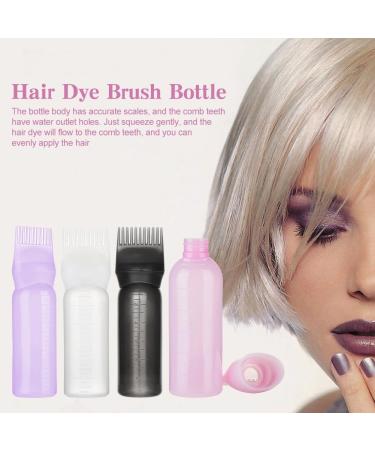 WANAONE 4pcs Root Comb Applicator Bottle Lightweight Reusable Hair Oiling Applicator Bottle with Graduated Scale 160ml Hair Dye Brush Oil Bottles for DIY Home Hair Styling(4 Colors) - Buy Online on GoSupps.com