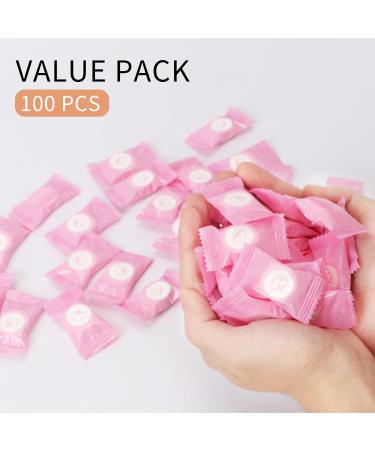 Skycase 200 Pcs Compressed Towels - Portable Breathable Mini Face Cloth Tablets for Travel Camping & Hotel - Soft Cotton Hand Towels in Pink - Buy Online on GoSupps.com