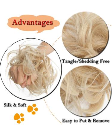 Buy SEGO Curly Updo Hairpiece Tie - Natural Dark Blonde & Blonde Hair Extension (45G) for Effortless Bun Style - Buy Online on GoSupps.com