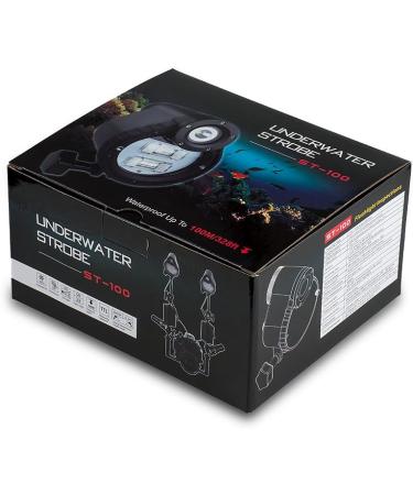 MEIKON ST-100-PRO Professional Underwater Strobe with 5pin Socket and Optic Cable - Waterproof Red LED Light IPX8 100M - Buy Online on GoSupps.com