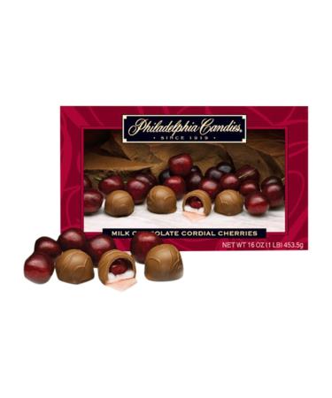 Philadelphia Candies Milk Chocolate Covered Cordial Cherries with Liquid Center Net Wt 1 lb Chocolate 1 Pound (Pack of 1)