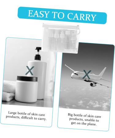 MAGICLULU 2 Sets Bottle Set Travel Foaming Bottle Mini Plastic Travel Bottle Travel Sub Bottle Travel Toiletry Makeup Travel Containers Small Toiletry Bottle Lotion Cream Bottle Pe White - Buy Online on GoSupps.com