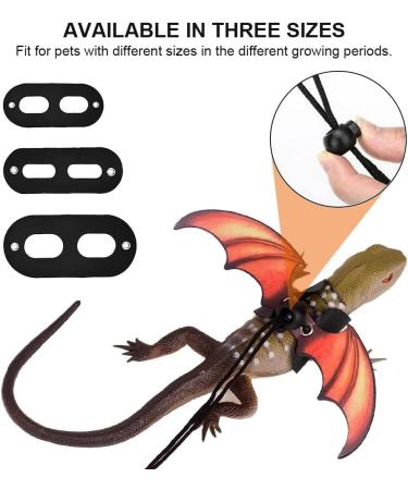 Bearded Dragon Leash Harness Adjustable Leather Lizard Wing Traction Harness Leash for Lizard Reptiles Amphibians and Small Animals (S M L 3 Pack) - Buy Online on GoSupps.com