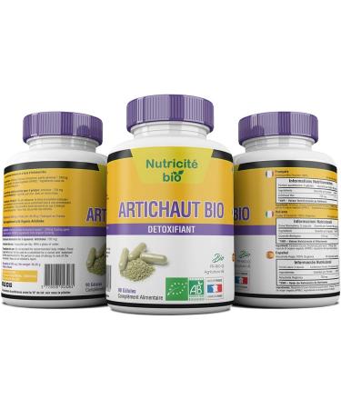 Organic Artichoke - 90 Capsules - Natural Detox - 100% Organic and Made in France - Slimming Organic Artichoke to Activate Transit and Protect the Liver - Buy Online on GoSupps.com