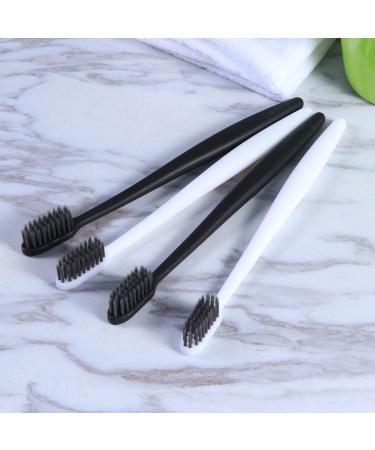HEALIFTY 4Pcs Bamboo Charcoal Toothbrush Set | Eco-Friendly Dental Care | Head Box Included - Black & White - Buy Online on GoSupps.com