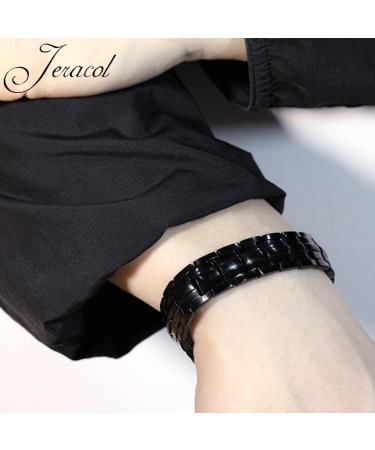 Jeracol Lymph Detox Titan Steel Magnetic Band & Ring for Men - Ultra-High 3500 Gauss Copper Magnet - Perfect Gift Box B-Silver - Buy Online on GoSupps.com