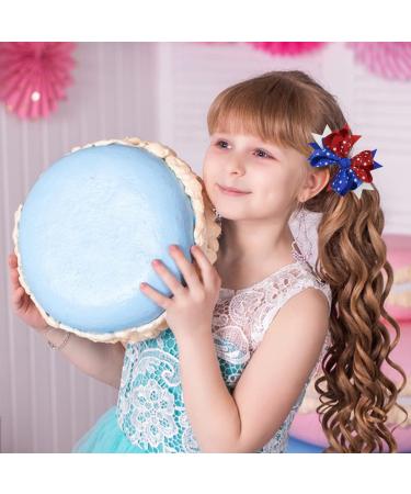 Patriotic 4th of July Bow Hair Clips - American Flag Barrette for Women and Girls - Independence Day Hair Accessories Set of 3 - Buy Online on GoSupps.com