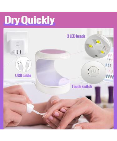 ANGNYA Mini UV LED Nail Lamp - Professional Gel Nail Dryer for DIY at Home Salon - Portable Purple UV Light - Buy Online on GoSupps.com
