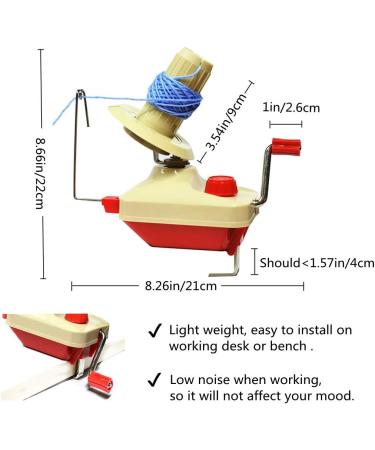 Yarn Ball Winder Kit with Accessories - Hand-Operated Swift Fiber String Wool Winder Machine for Family | Includes 4 Pompom Makers, 10 Knitting Stitch Markers, Needles, and Scissors - Buy Online on GoSupps.com