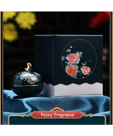 Solid Perfume Floral Scent Fragrance All Natural Ancient Chinese Palace Craftsmanship for Women Girls Long Lasting Travel Friendly with Delicate Ceramic Jar Gift Box (D Blue) - Buy Online on GoSupps.com