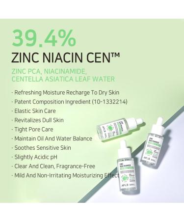 APLB Zinc Niacinamide Ampoule Serum | ZINC NIACIN CEN 39.4% 1.35 FL.OZ/Korean Skincare Acne care Pore care Wrinkle care Revitalize for gentle and improve skin texture - Buy Online on GoSupps.com