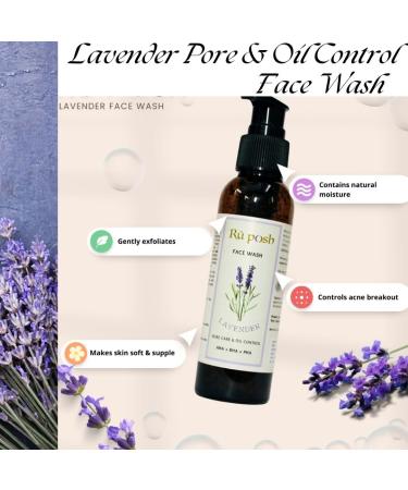 Lavender Pore Care & Oil Control Face Wash | AHA BHA & PHA | 120ml - Deep Cleanse & Refresh Your Skin - Buy Online on GoSupps.com