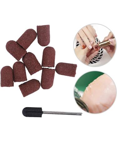 BOROCO Nail Drill Block - 10 Piece Set of Grinding Caps for Professional Manicure & Pedicure Tools - Special Head Polishing & Sanding Cap (7x13cm) - Perfect for Electrical Nail Files - Buy Online on GoSupps.com