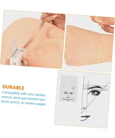 Beavorty Beauty Tools Makeup Tools Pro Tools Eyebrow Mapper Tool Portable Eyebrow Ruler Major Suite 4.6x1.8x7.5cm White - Buy Online on GoSupps.com