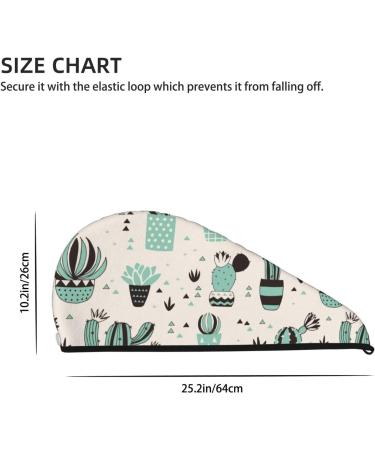 Super Absorbent Cactus Hair Towel Wrap for Women | Quick Dry Coral Velvet Microfiber for Long Curly & Thick Hair - Buy Online on GoSupps.com