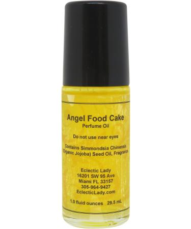 Angel Food Cake Perfume Oil 1.0 Oz Portable Roll-On Fragrance with Long-Lasting Scent Delightful Essential Oils and Jojoba Oil For Daily Use 1 Fl Oz (Pack of 1)