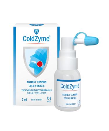 ColdZyme Mouth & Throat Spray (Not Nasal Spray) - Cold Virus Treatment & Symptom Relief - Use at First Signs of a Cold - Menthol Flavour 7ml 7 ml (Pack of 1)