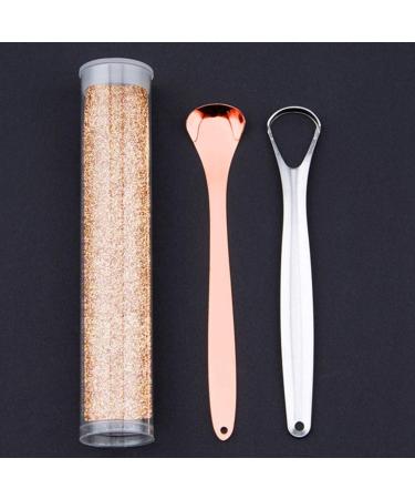 Buy NATHA Tongue Scraper Set - 2 Stainless Steel Reusable Brushes for Fresh Breath - Eco-Friendly Oral Care - Buy Online on GoSupps.com