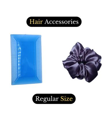 Double Sided Lice Removal Combs & Silk Satin Hair Scrunchies - Effective Lice Comb & Stylish Accessories for All Hair Types - Ideal for Daily Use (Blue Orange - Buy Online on GoSupps.com