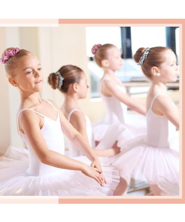 20 Pieces Girls Dance Hair Scrunchies - Ballet Pattern White Pink Hair Ties for Gymnastics & Dance Accessories - Buy Online on GoSupps.com