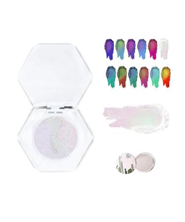 Adriana Nicole Cosmetics Eyeshadow Single Shadows Ethereal Single Color-Shifting Eyeshadow Eyeshadow With Exquisite Glitters Double Chrome Eye Shadow (01#)