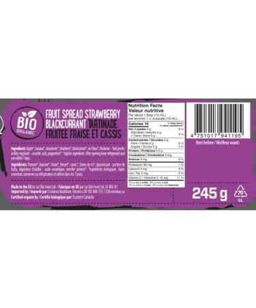 Rudolfs Fruit Spread Strawberry Blackcurrant 245 Grams - Buy Online on GoSupps.com