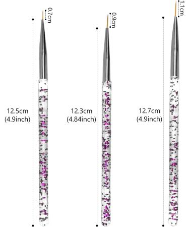 CHEERYMAGIC Nail Art Brushes - 3 Miniature Thin Liner Pens for DIY Nail Art - Buy Online on GoSupps.com