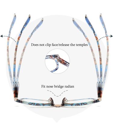 Kyaoayo Anti-Blue Reading Glasses for Men & Women | High-Quality Retro Rectangular Design | Comfortable Spring Hinges | 3 Diopters Super Reading Aid - Buy Online on GoSupps.com