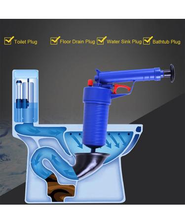 High Pressure Toilet Plunger Kit & Drain Cleaner Gun - Unclog Sinks & Toilets Effortlessly - Perfect for Home Use - Buy Online on GoSupps.com