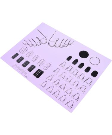 Nail Mat | Nail Practice Manicure Protector Pad Nail Polish Coloring Practice Professional Nail Manicure Tools for Acrylic Fingernails Purple - Buy Online on GoSupps.com