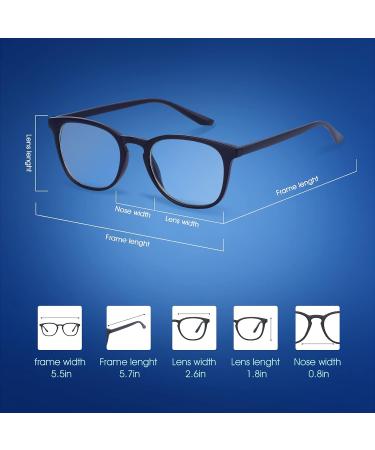 Vimbloom Blue Light Blocking Glasses for Men Women - Anti Eye Fatigue, Anti Glare Computer Gaming Glasses with UV Protection - Modern Black Matte Frame - Buy Online on GoSupps.com