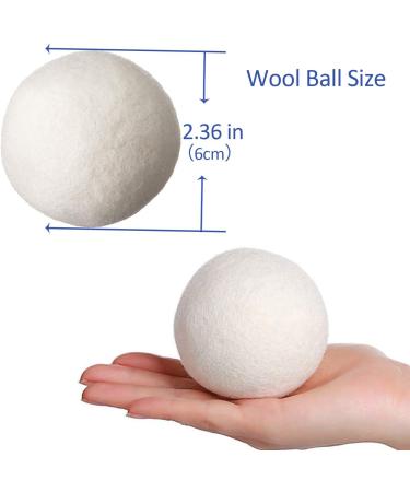 Wool Dryer Balls - 4PCS Natural Fabric Softener | 100% Organic New Zealand Wool | Reusable Anti-Static & Eco-Friendly | Reduces Drying Time & Wrinkles - Buy Online on GoSupps.com