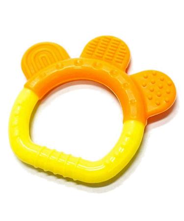 PREMYO Silicone Teething Ring for Babies - Cooling Relief BPA-Free & Soft - Reduces Teething Pain - Orange Yellow - Buy Online on GoSupps.com