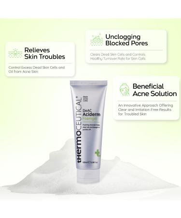 tHermoCEUTICAL DeAC Aciderm Foamgel - Best Acne Face Wash for Oily & Acne-Prone Skin | Exfoliating Cleanser for Clear Skin | 3.38 fl.oz International Shipping Available - Buy Online on GoSupps.com