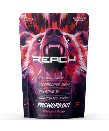 Pre Workout Supplement - Fitness Supplements Workout Supplements - Energy Supplement for Men and Women - 200 mg Caffeine - Ferocious Punch Ferocious Punch (200mg Caffeine)