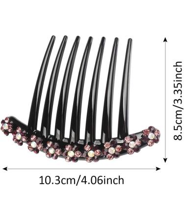 4PCS Rhinestone Hair Comb Set - Non-slip Hair Clips for Women and Girls - Buy Online on GoSupps.com