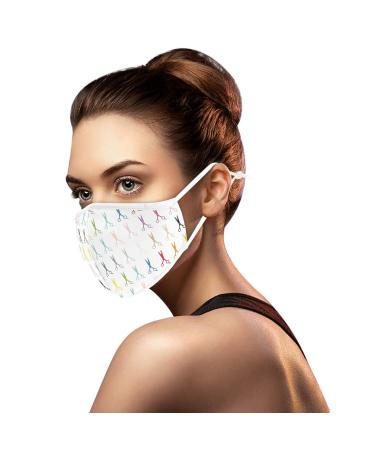 Yliquor 1 PC Adult Cycling Milk Shreds Mask Windproof Anti-Spitting Protective Washable Cotton Face Covering Reusable for Cycling Camping Travel (1 PC Yellow)