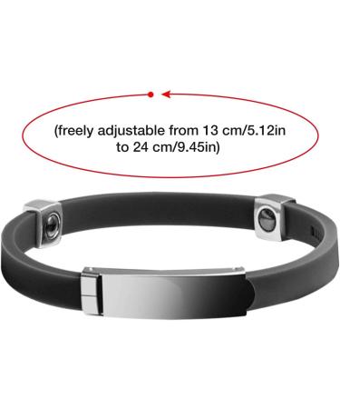 1/2pc Wrist Band - 20g Silicone Wristbands Custom Wrist Bands | Adjustable Hand Wrist Band Anti Static Wrist Strap Band Cordless Band Sports Wristbands Black Colour Hand Wrist band for Boys Adults 2pcs Black - Buy Online on GoSupps.com