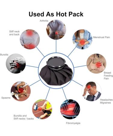 Ice Bag for Injuries & Pain Relief - 4 Pack 6 inch Reusable Cold Pack with Screw Top Lid - Buy Online on GoSupps.com
