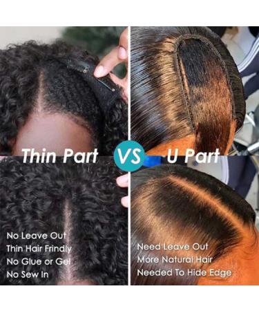 18 Inch Yaki Straight V Part Wig | Upgrade U Part Human Hair Wig for Black Women - Buy Online on GoSupps.com