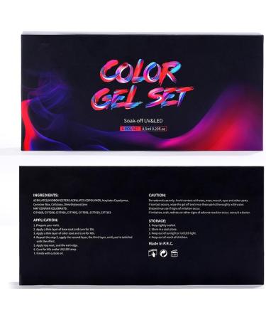 Nail Polish Gel 6Pcs/Set x8.5ml Soak Off Gel UV LED Semi Permanent Varnish for Nail Art 100Colors for Base Top Coat Gifts - (Color: STE13) - Buy Online on GoSupps.com