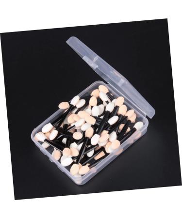 HAPINARY 50 Pcs Cosmetic Eyeshadow Eyeshadow Eyeliner Brushes Dual Sided Eyeshadow Brush Size 1 Black - Buy Online on GoSupps.com