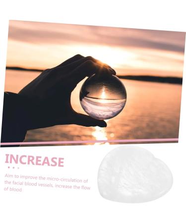 FRCOLOR Heart-Shaped Massage Stone - Relaxing Worry Stone & Scraping Tool - Portable White 4x4cm - Buy Online on GoSupps.com