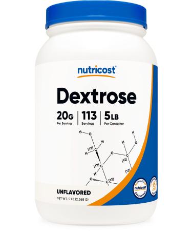 Nutricost Dextrose Powder 5 LBS - Non-GMO, Gluten Free 5 Pound (Pack of 1) - Buy Online on GoSupps.com