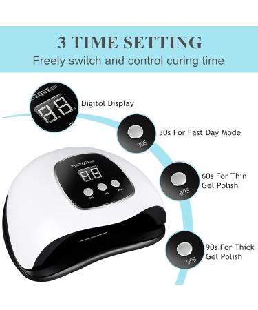 UV LED Nail Lamps for Gel Nail Polish 48W Fast Nail Dryer with Automatic Sensor 3 Timers Auto Sensor LED Digital Display USB Plug UV LED Nail Lamp for Fingernail and Toenail - Buy Online on GoSupps.com