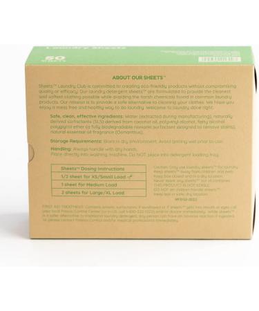 Sheets Laundry Club: Eco-Friendly Fresh Linen Detergent Sheets - 100 Loads - Shark Tank Featured - No Plastic Jug - Liquid-Less Technology - 50 Count Pack - Buy Online on GoSupps.com