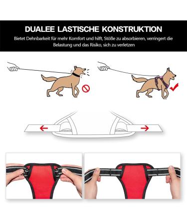 POPOT No Pull Dog Harness | Reflective Pet Vest for Daily Training & Walking | Control Handle | Red Medium - Buy Online on GoSupps.com
